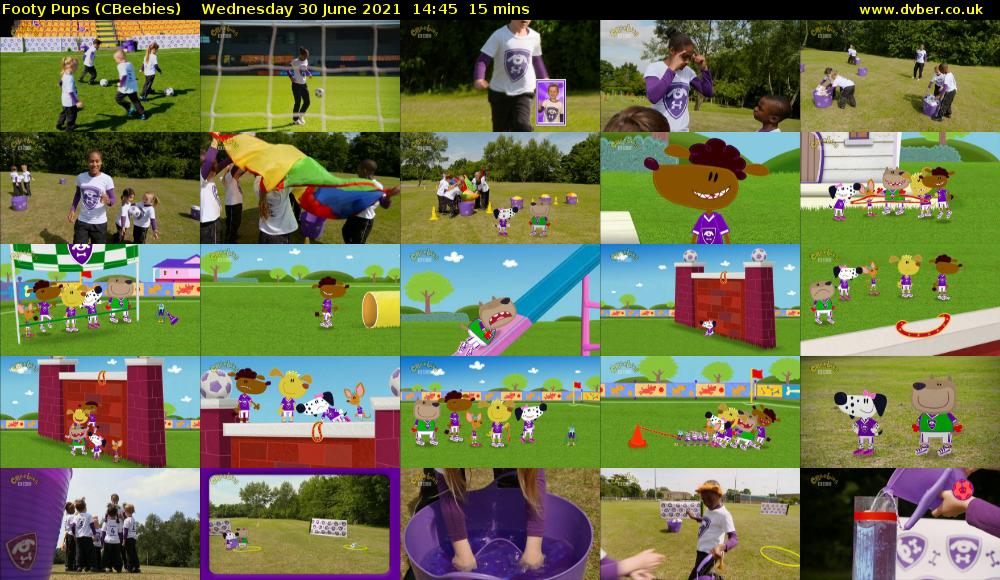 Footy Pups (CBeebies) Wednesday 30 June 2021 14:45 - 15:00