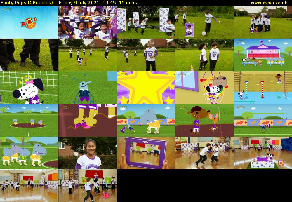 Footy Pups (CBeebies) Friday 9 July 2021 14:45 - 15:00