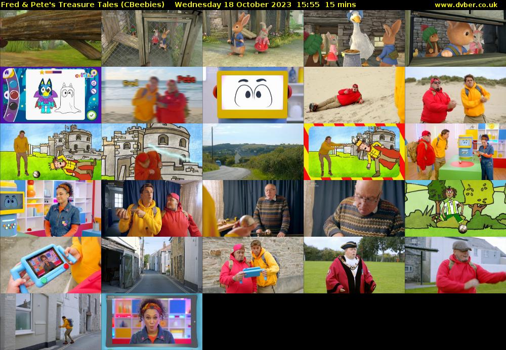 Fred & Pete's Treasure Tales (CBeebies) Wednesday 18 October 2023 15:55 - 16:10