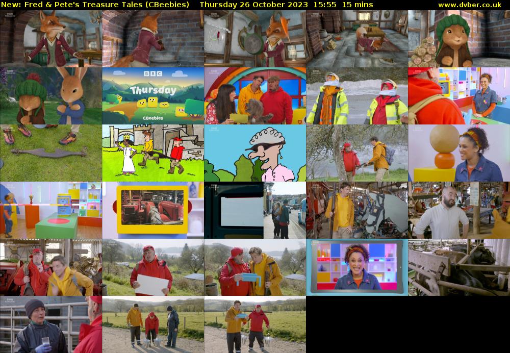 Fred & Pete's Treasure Tales (CBeebies) Thursday 26 October 2023 15:55 - 16:10
