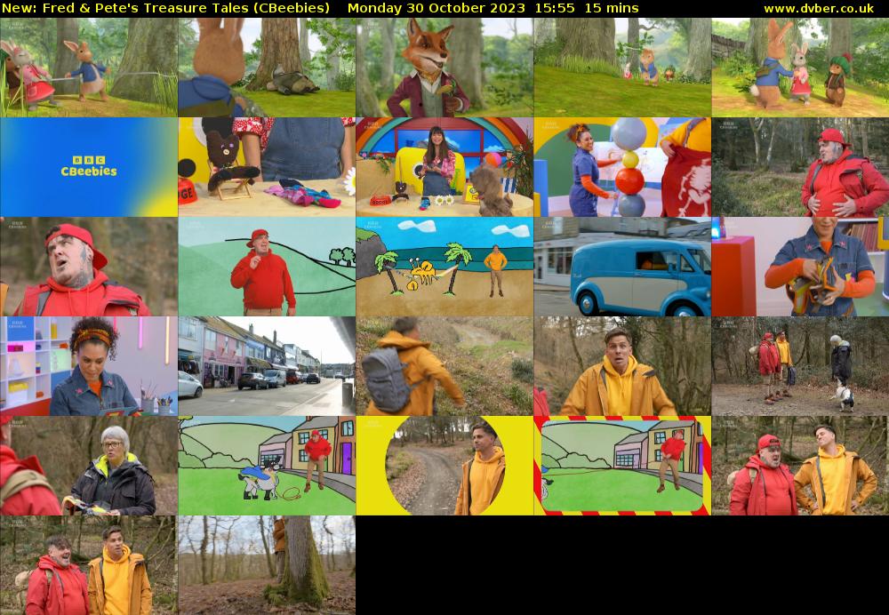 Fred & Pete's Treasure Tales (CBeebies) Monday 30 October 2023 15:55 - 16:10