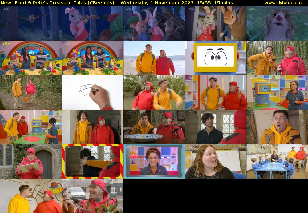 Fred & Pete's Treasure Tales (CBeebies) Wednesday 1 November 2023 15:55 - 16:10