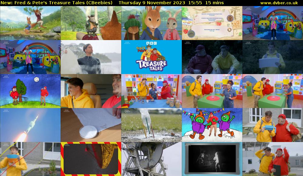 Fred & Pete's Treasure Tales (CBeebies) Thursday 9 November 2023 15:55 - 16:10
