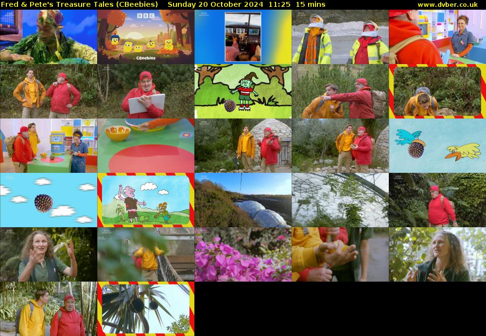 Fred & Pete's Treasure Tales (CBeebies) Sunday 20 October 2024 11:25 - 11:40