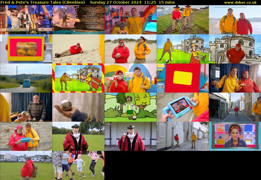 Fred & Pete's Treasure Tales (CBeebies) Sunday 27 October 2024 11:25 - 11:40