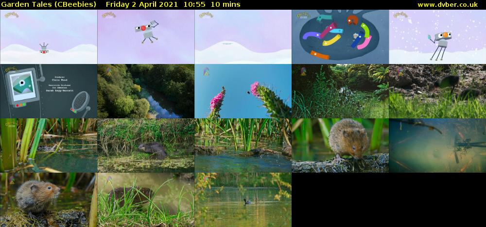 Garden Tales (CBeebies) Friday 2 April 2021 10:55 - 11:05