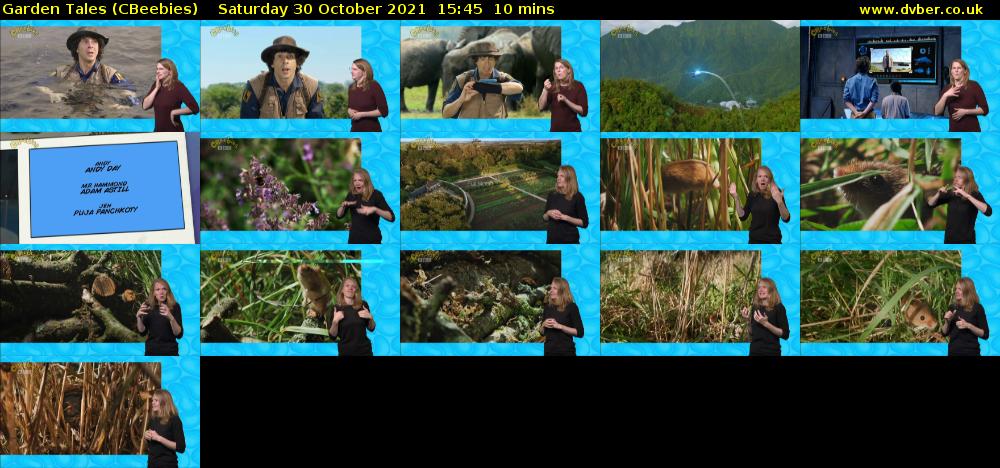 Garden Tales (CBeebies) Saturday 30 October 2021 15:45 - 15:55