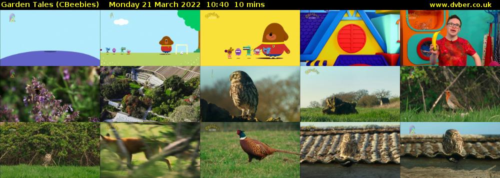 Garden Tales (CBeebies) Monday 21 March 2022 10:40 - 10:50
