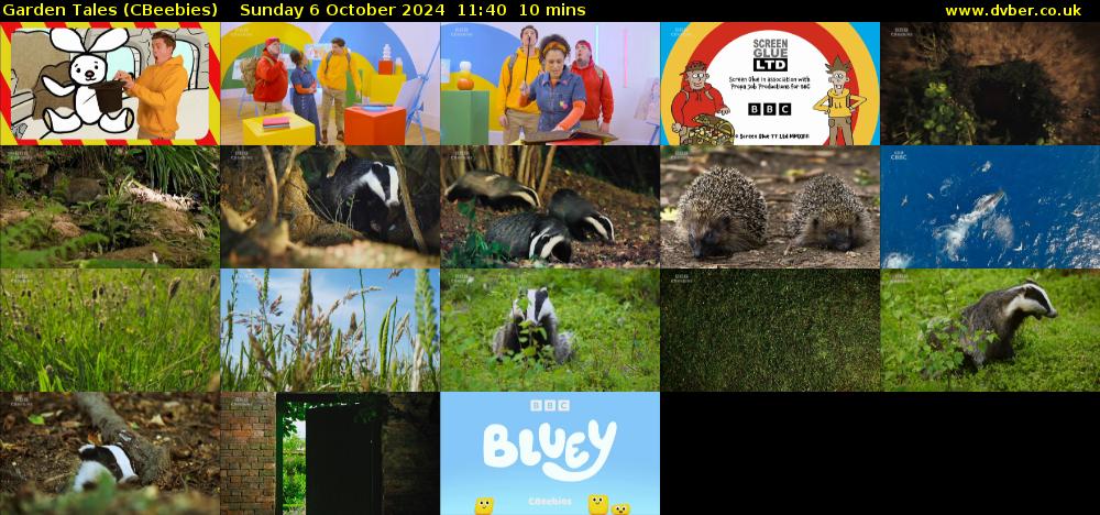Garden Tales (CBeebies) Sunday 6 October 2024 11:40 - 11:50