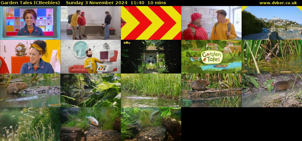 Garden Tales (CBeebies) Sunday 3 November 2024 11:40 - 11:50