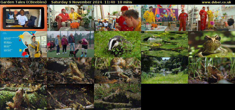 Garden Tales (CBeebies) Saturday 9 November 2024 11:40 - 11:50