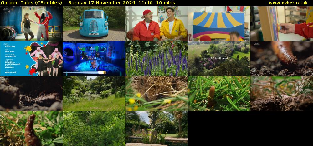 Garden Tales (CBeebies) Sunday 17 November 2024 11:40 - 11:50