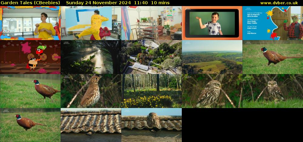 Garden Tales (CBeebies) Sunday 24 November 2024 11:40 - 11:50