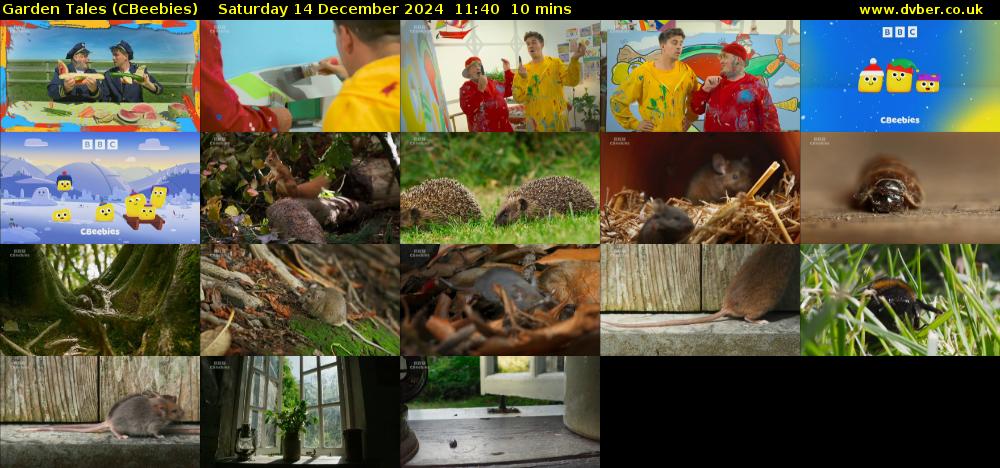Garden Tales (CBeebies) Saturday 14 December 2024 11:40 - 11:50
