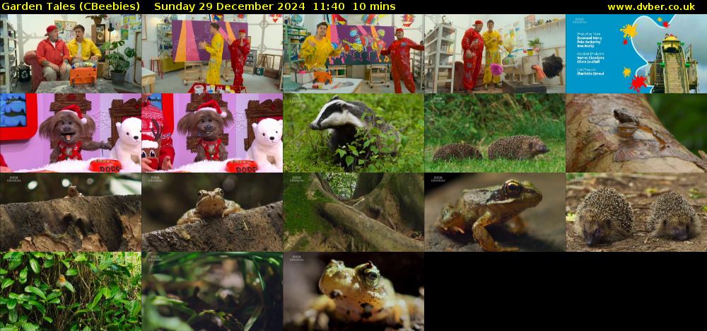 Garden Tales (CBeebies) Sunday 29 December 2024 11:40 - 11:50