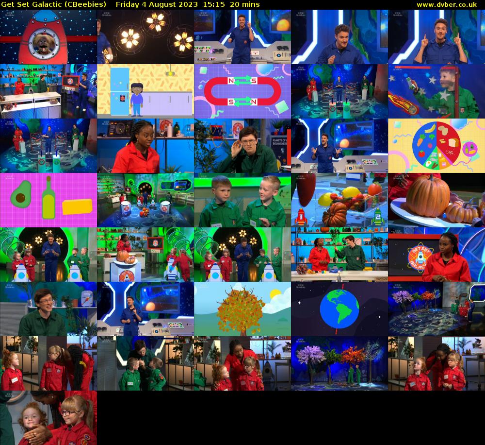 Get Set Galactic (CBeebies) Friday 4 August 2023 15:15 - 15:35