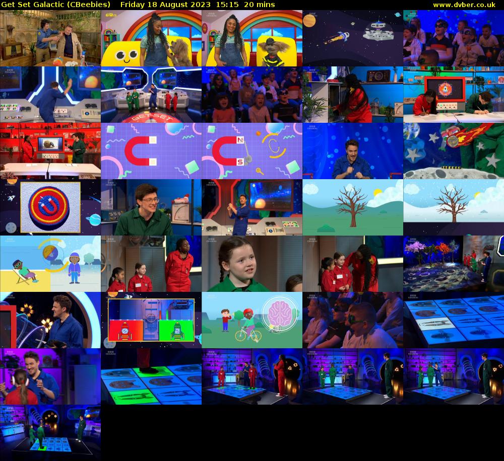 Get Set Galactic (CBeebies) Friday 18 August 2023 15:15 - 15:35