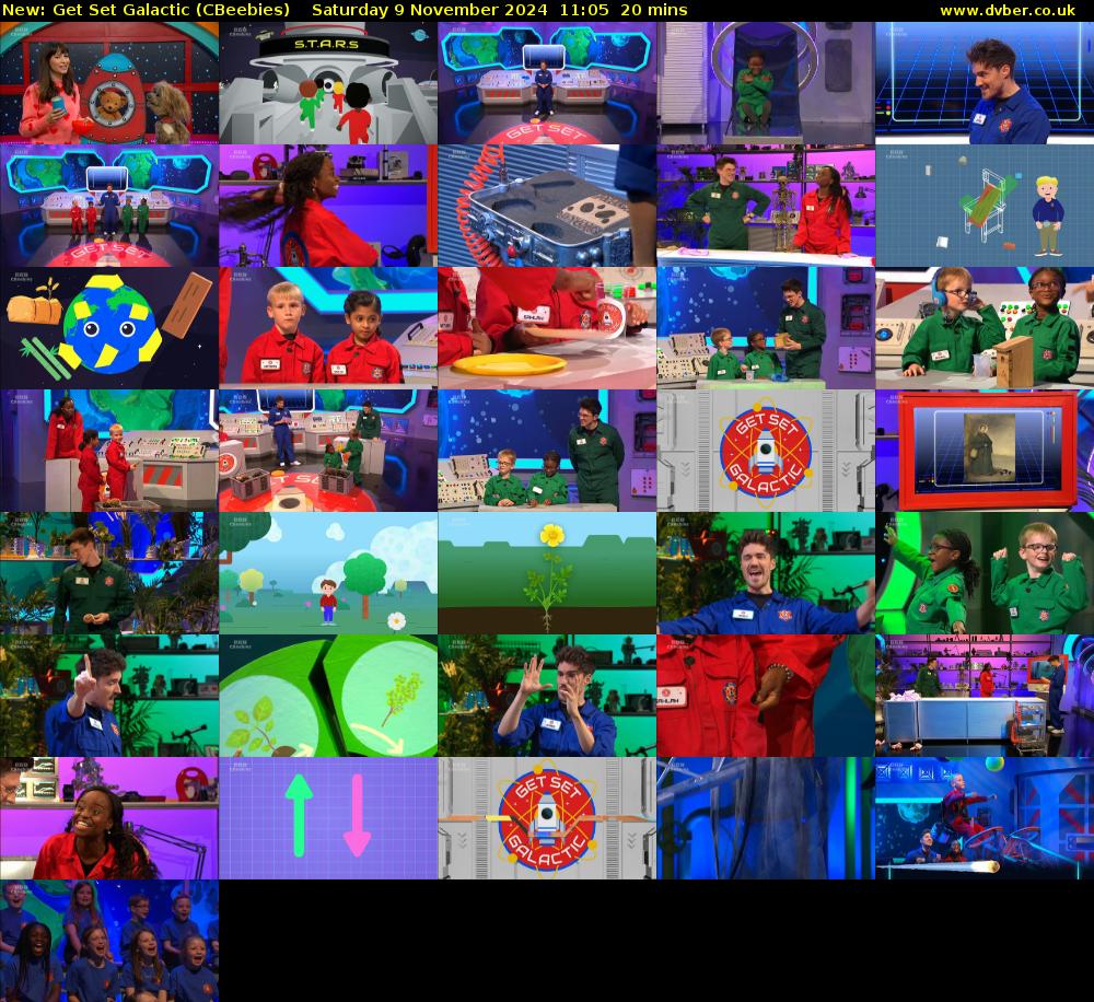 Get Set Galactic (CBeebies) Saturday 9 November 2024 11:05 - 11:25