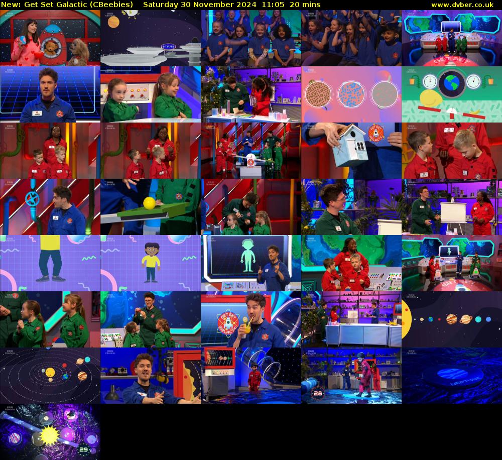 Get Set Galactic (CBeebies) Saturday 30 November 2024 11:05 - 11:25