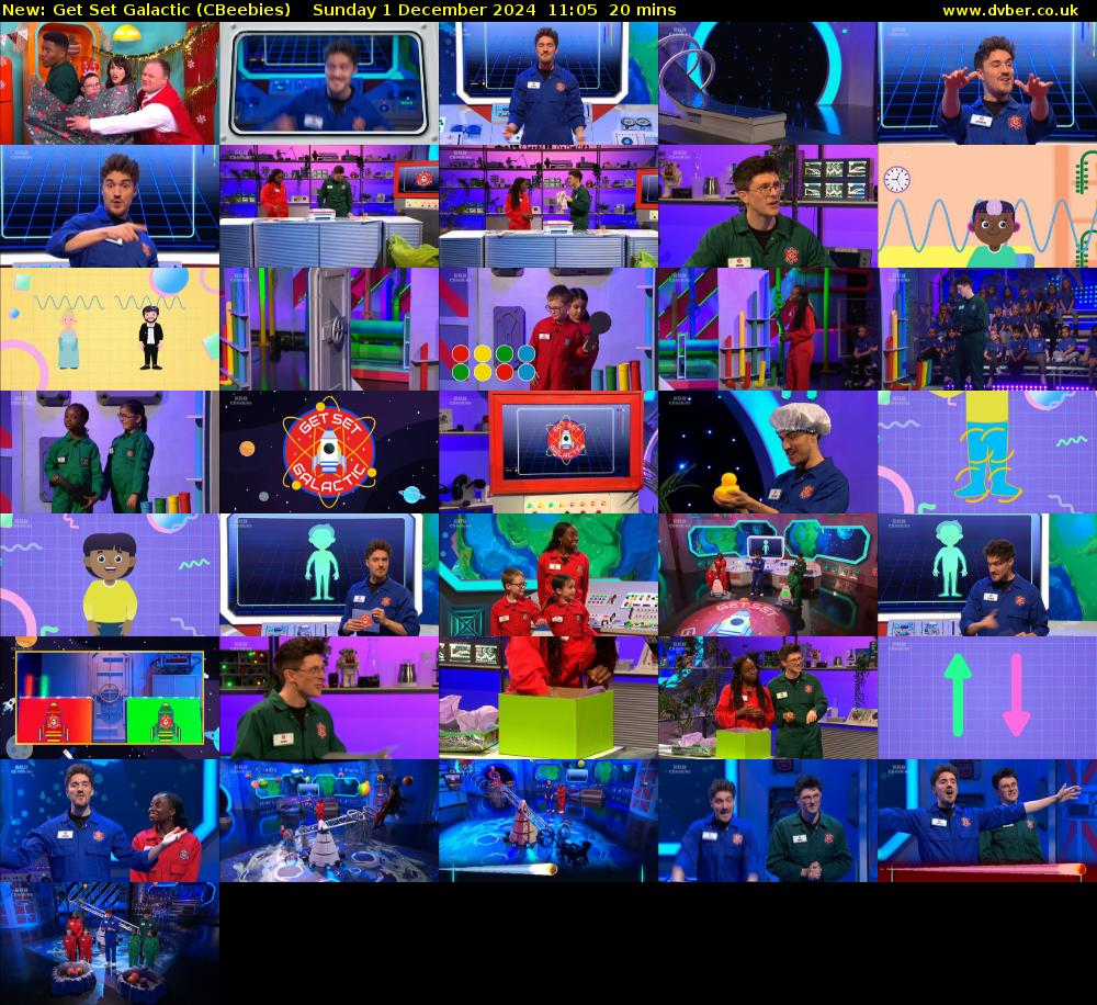 Get Set Galactic (CBeebies) Sunday 1 December 2024 11:05 - 11:25