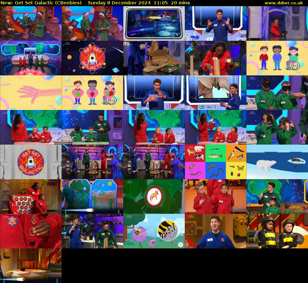 Get Set Galactic (CBeebies) Sunday 8 December 2024 11:05 - 11:25