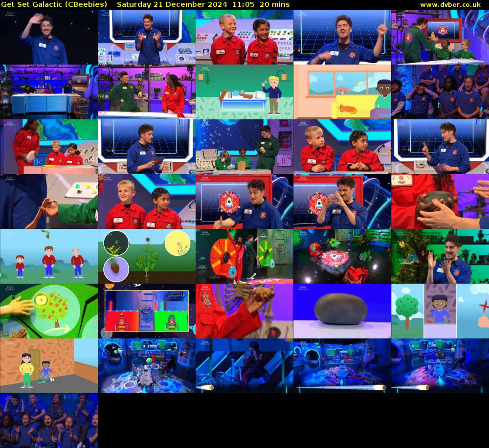 Get Set Galactic (CBeebies) Saturday 21 December 2024 11:05 - 11:25