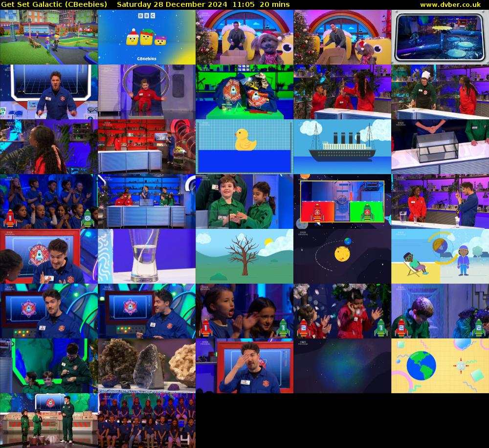 Get Set Galactic (CBeebies) Saturday 28 December 2024 11:05 - 11:25
