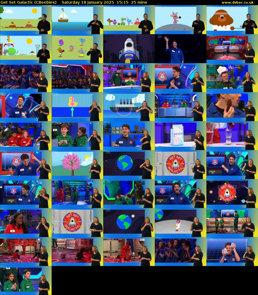 Get Set Galactic (CBeebies) Saturday 18 January 2025 15:15 - 15:40
