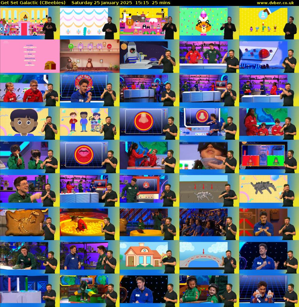 Get Set Galactic (CBeebies) Saturday 25 January 2025 15:15 - 15:40