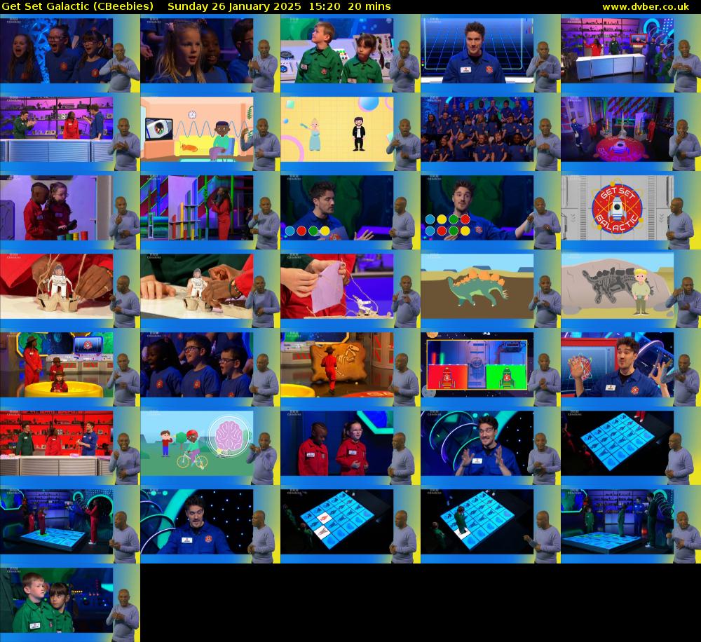 Get Set Galactic (CBeebies) Sunday 26 January 2025 15:20 - 15:40