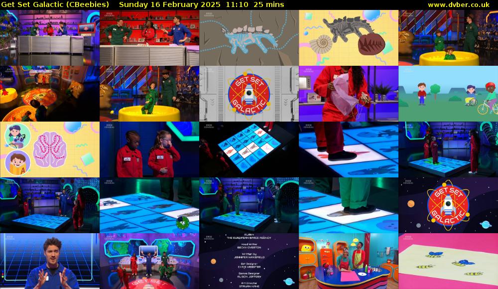 Get Set Galactic (CBeebies) Sunday 16 February 2025 11:10 - 11:35