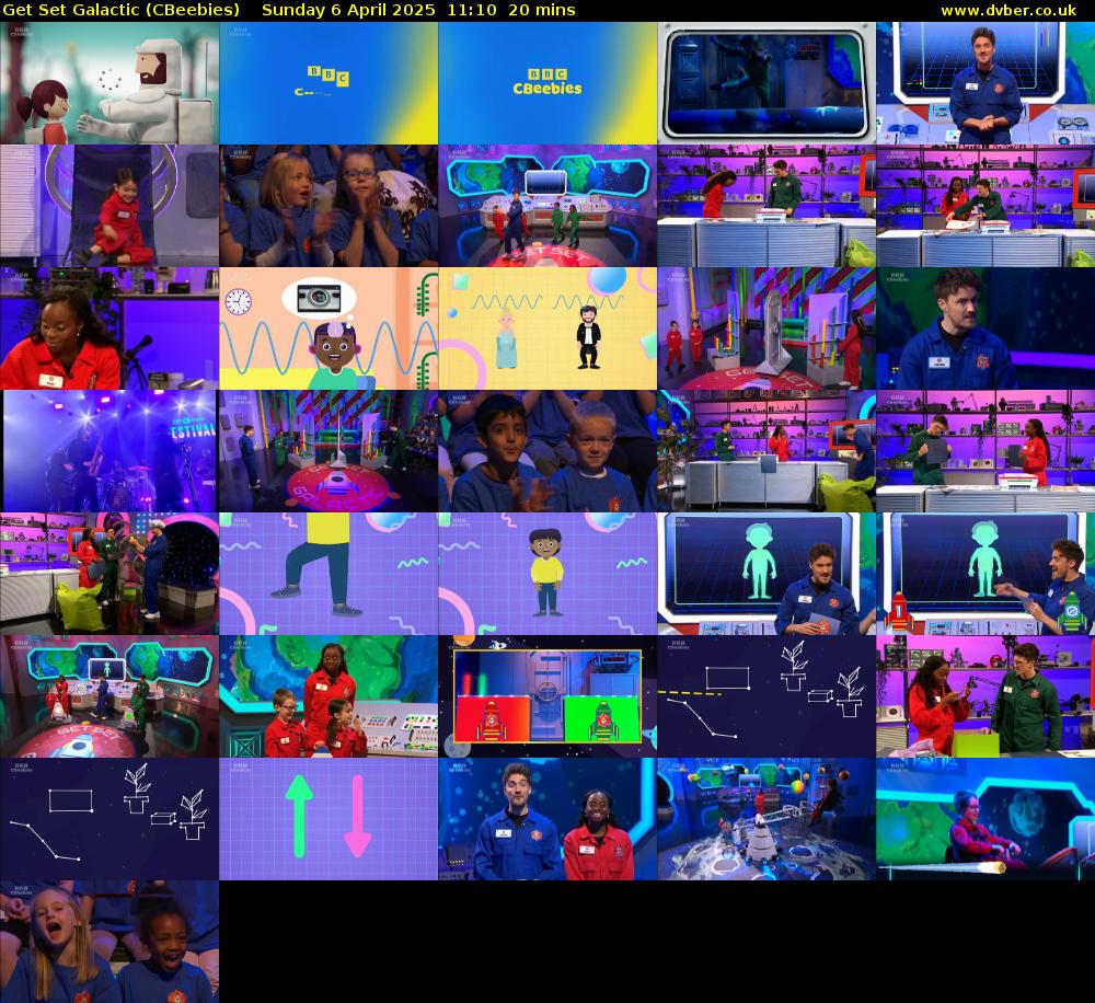 Get Set Galactic (CBeebies) Sunday 6 April 2025 11:10 - 11:30