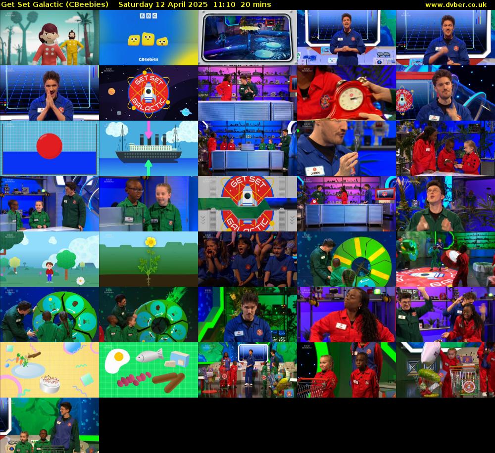 Get Set Galactic (CBeebies) Saturday 12 April 2025 11:10 - 11:30