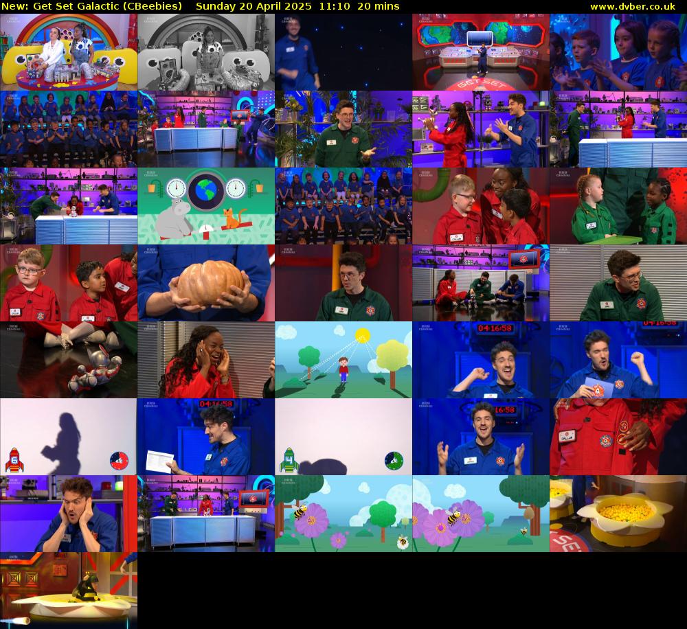 Get Set Galactic (CBeebies) Sunday 20 April 2025 11:10 - 11:30
