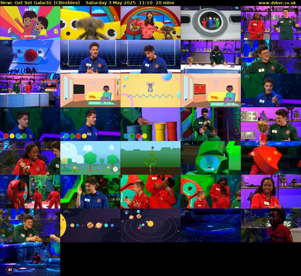 Get Set Galactic (CBeebies) Saturday 3 May 2025 11:10 - 11:30
