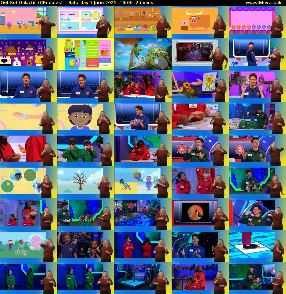 Get Set Galactic (CBeebies) Saturday 7 June 2025 16:00 - 16:25