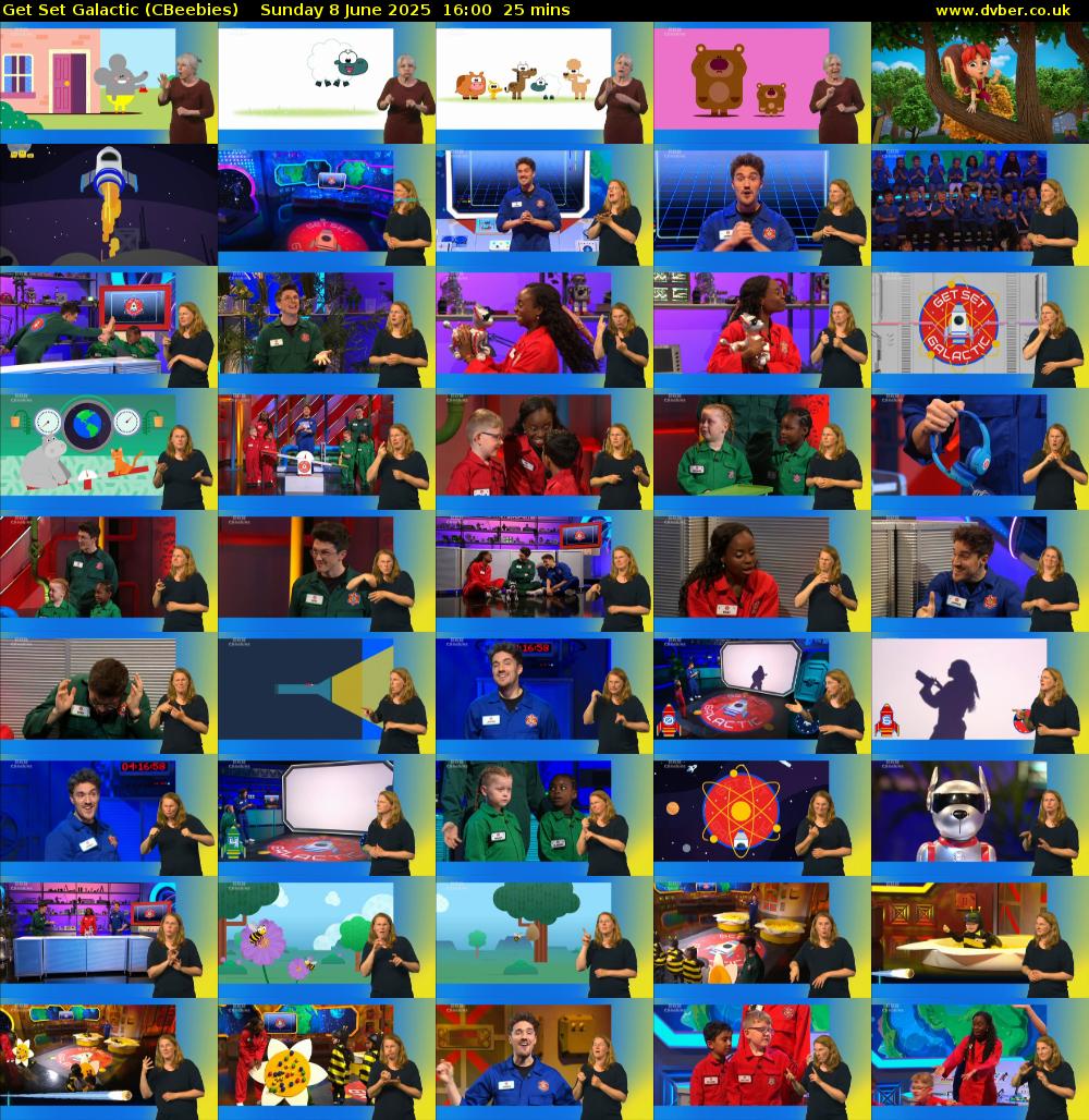 Get Set Galactic (CBeebies) Sunday 8 June 2025 16:00 - 16:25