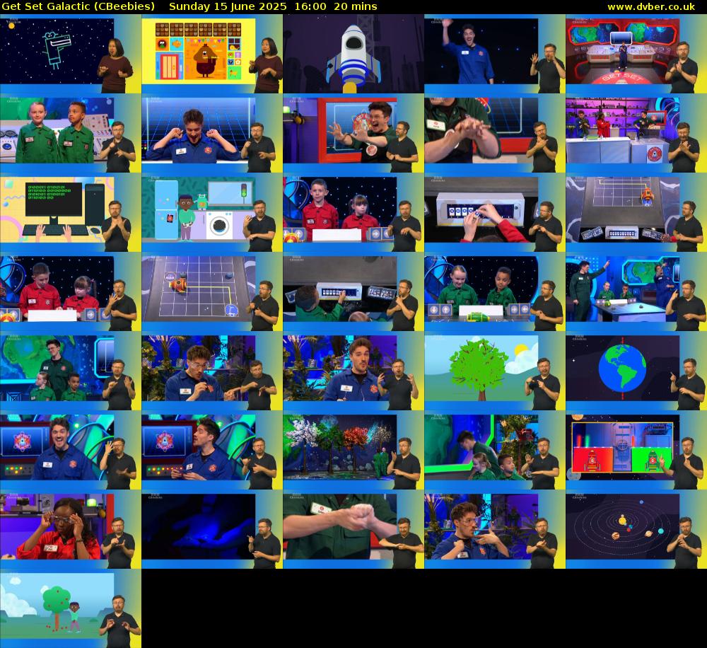 Get Set Galactic (CBeebies) Sunday 15 June 2025 16:00 - 16:20