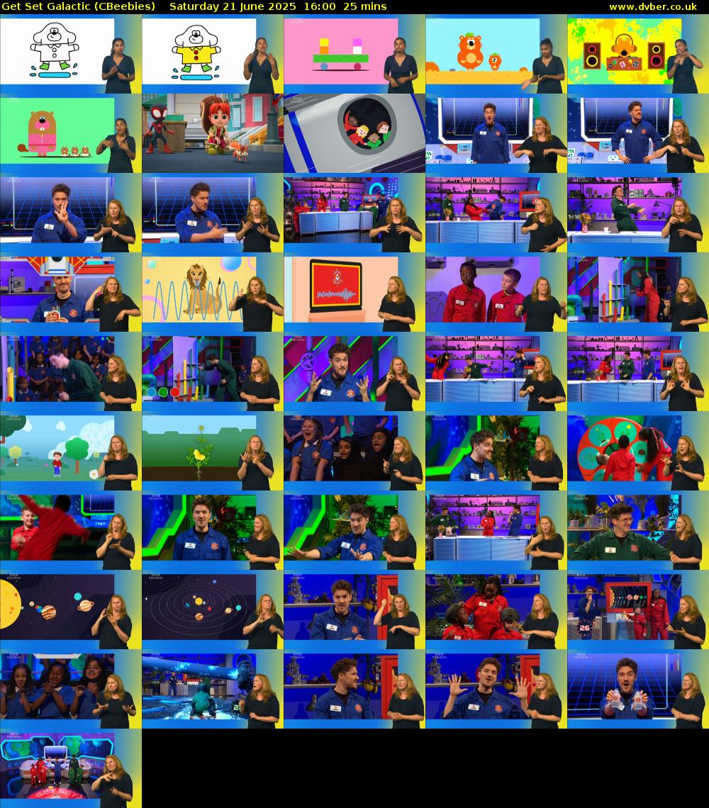 Get Set Galactic (CBeebies) Saturday 21 June 2025 16:00 - 16:25