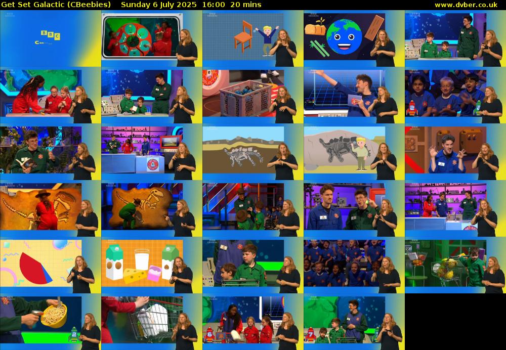 Get Set Galactic (CBeebies) Sunday 6 July 2025 16:00 - 16:20