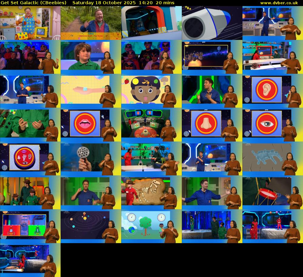 Get Set Galactic (CBeebies) Saturday 18 October 2025 14:20 - 14:40