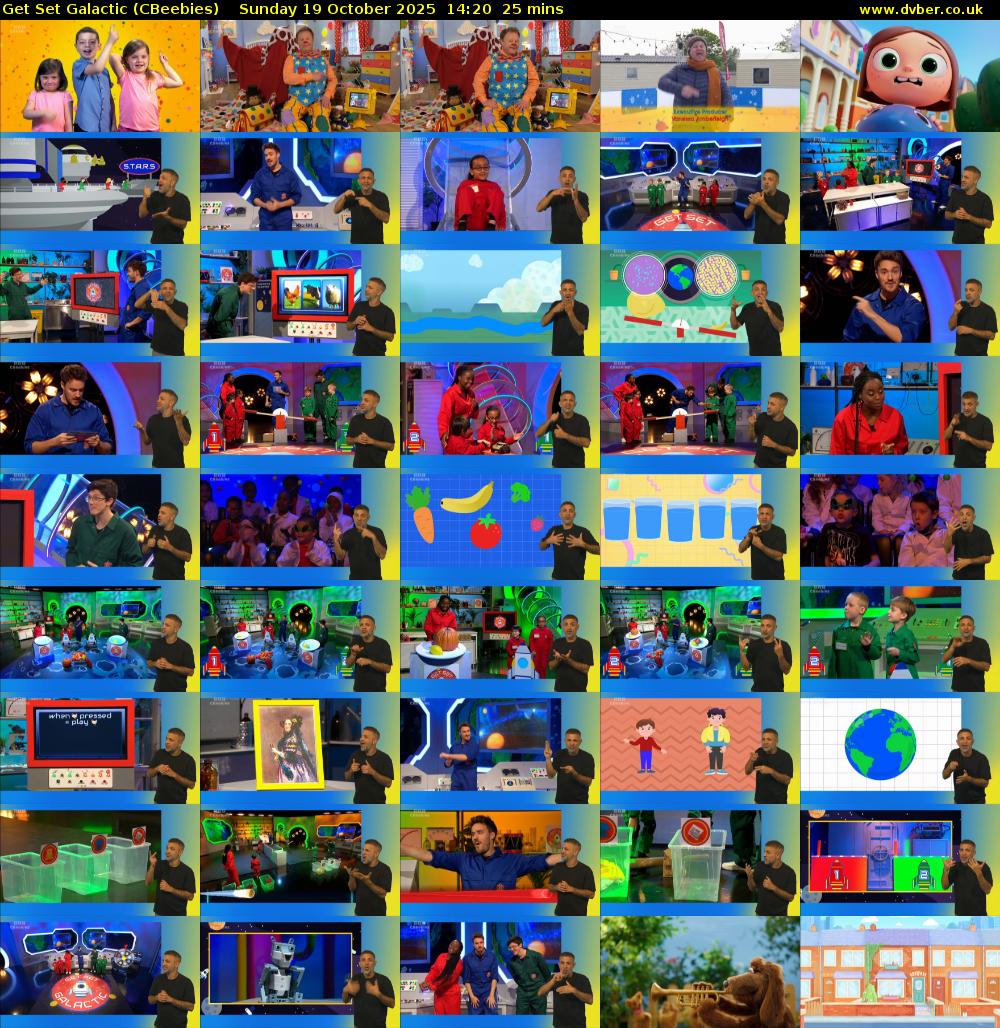 Get Set Galactic (CBeebies) Sunday 19 October 2025 14:20 - 14:45
