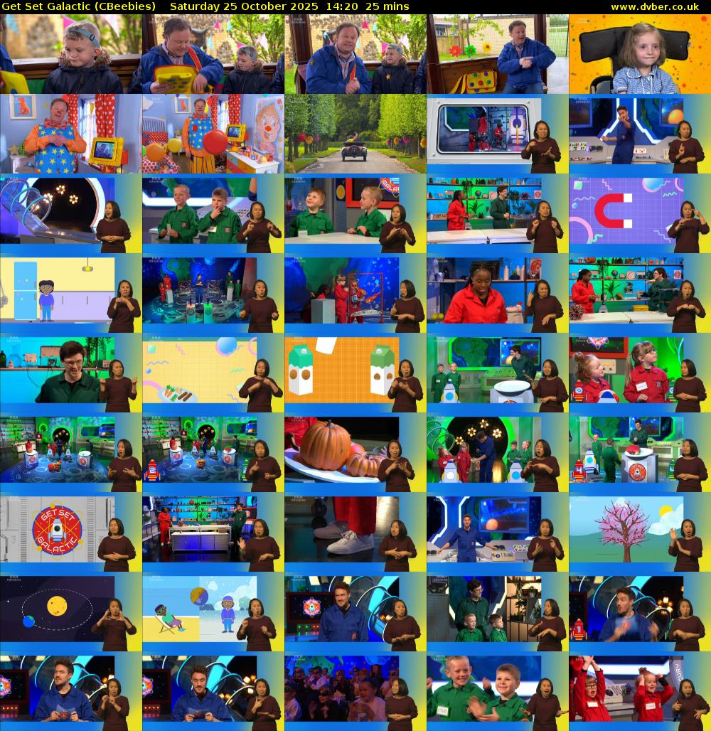 Get Set Galactic (CBeebies) Saturday 25 October 2025 14:20 - 14:45