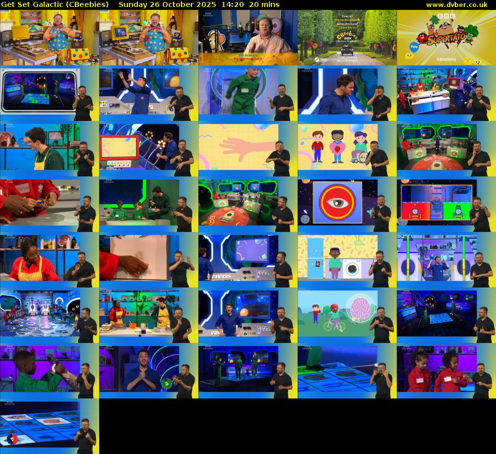 Get Set Galactic (CBeebies) Sunday 26 October 2025 14:20 - 14:40