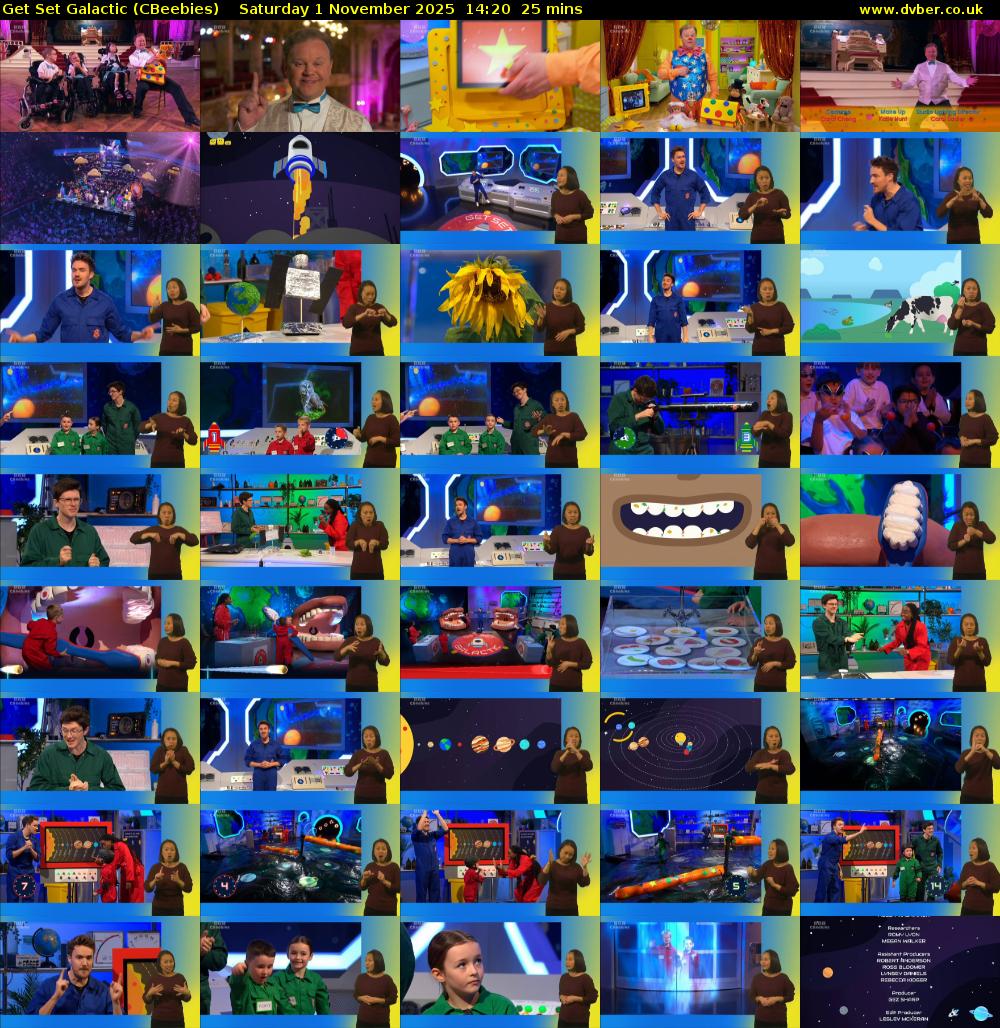 Get Set Galactic (CBeebies) Saturday 1 November 2025 14:20 - 14:45
