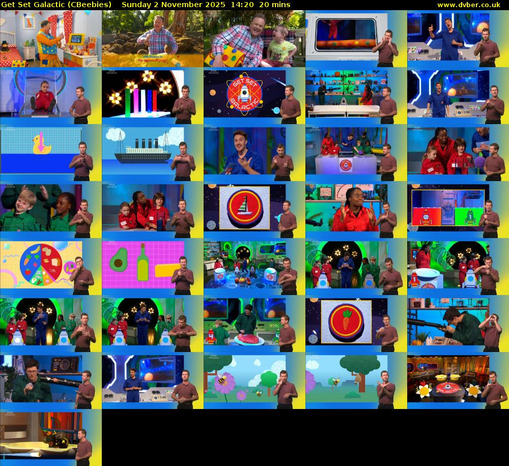 Get Set Galactic (CBeebies) Sunday 2 November 2025 14:20 - 14:40