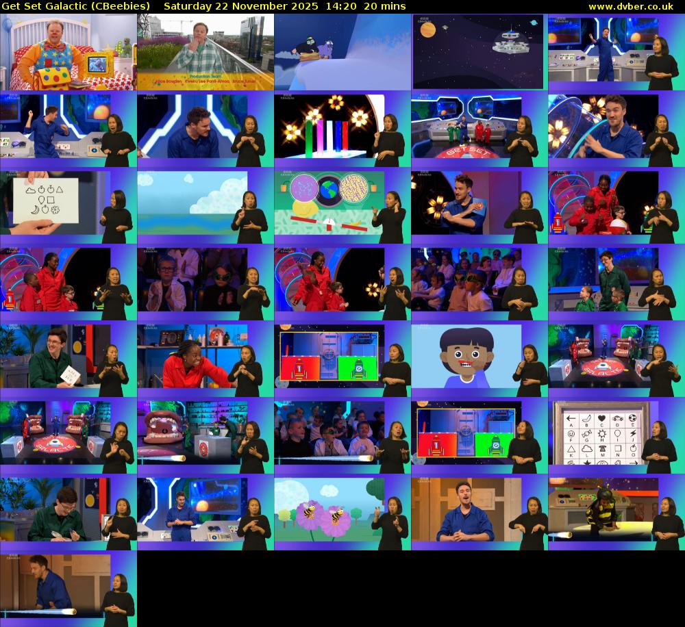 Get Set Galactic (CBeebies) Saturday 22 November 2025 14:20 - 14:40