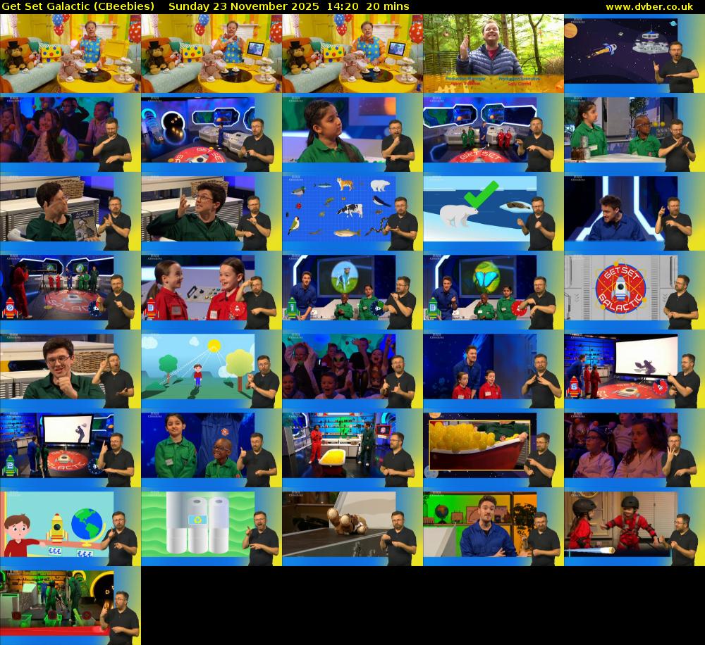 Get Set Galactic (CBeebies) Sunday 23 November 2025 14:20 - 14:40