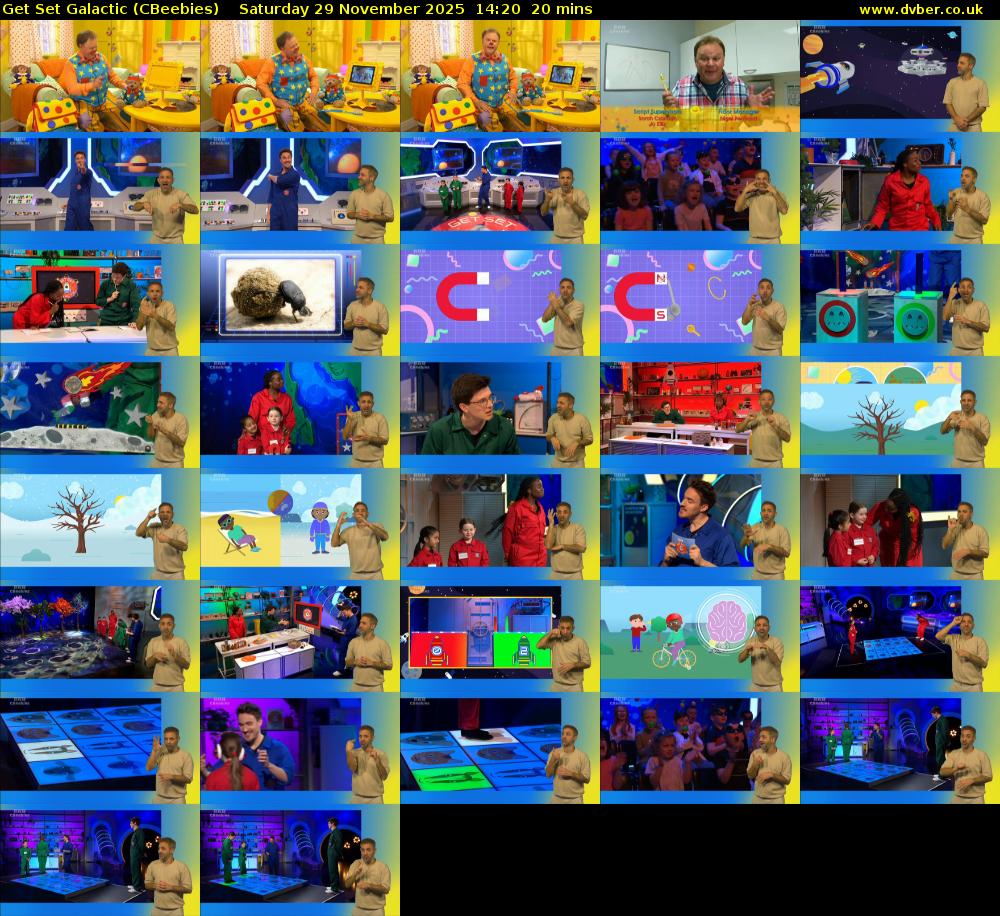 Get Set Galactic (CBeebies) Saturday 29 November 2025 14:20 - 14:40