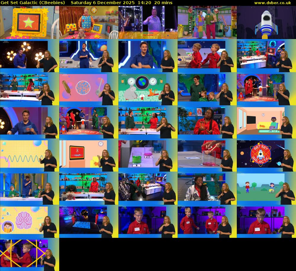 Get Set Galactic (CBeebies) Saturday 6 December 2025 14:20 - 14:40